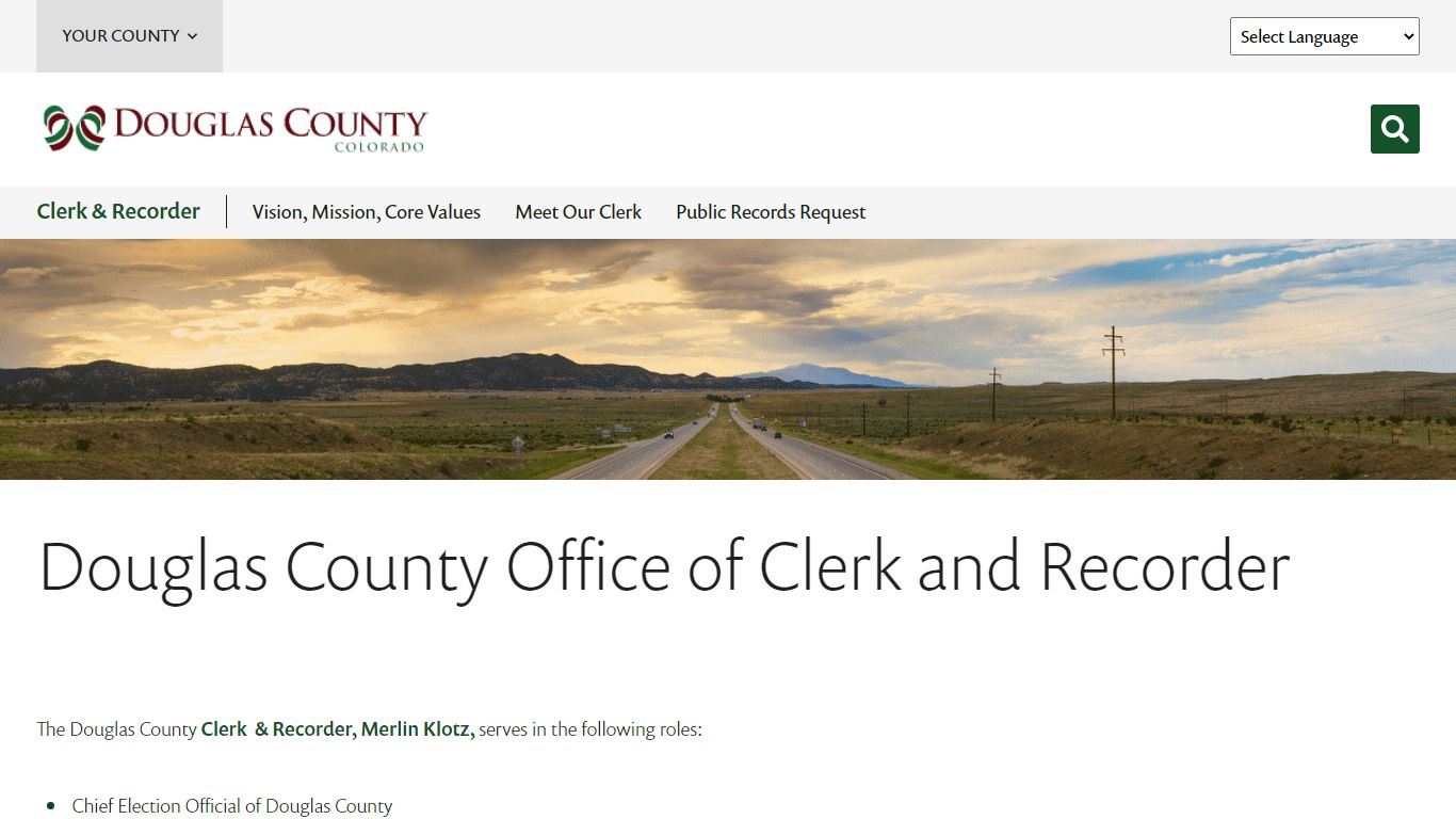 Douglas County Office of Clerk and Recorder - Douglas County